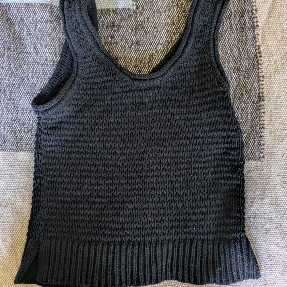 Madewell Fairview Sweater Tank XS True Black - Picture 3 of 3